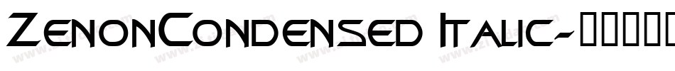 ZenonCondensed Italic字体转换